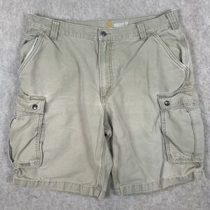 Carhartt Mens 100277 Cargo Shorts Relaxed Fit Size 40 Khaki Great Condition
